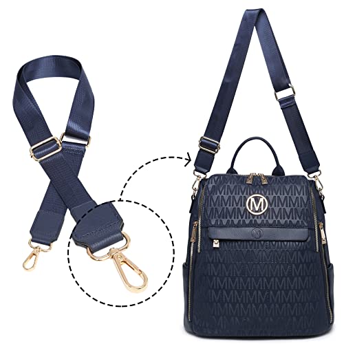 MKP COLLECTION Women's Fashion PU Leather Convertible Backpack and Shoulder Bag - Medium Travel Handbag and Purse - Tren