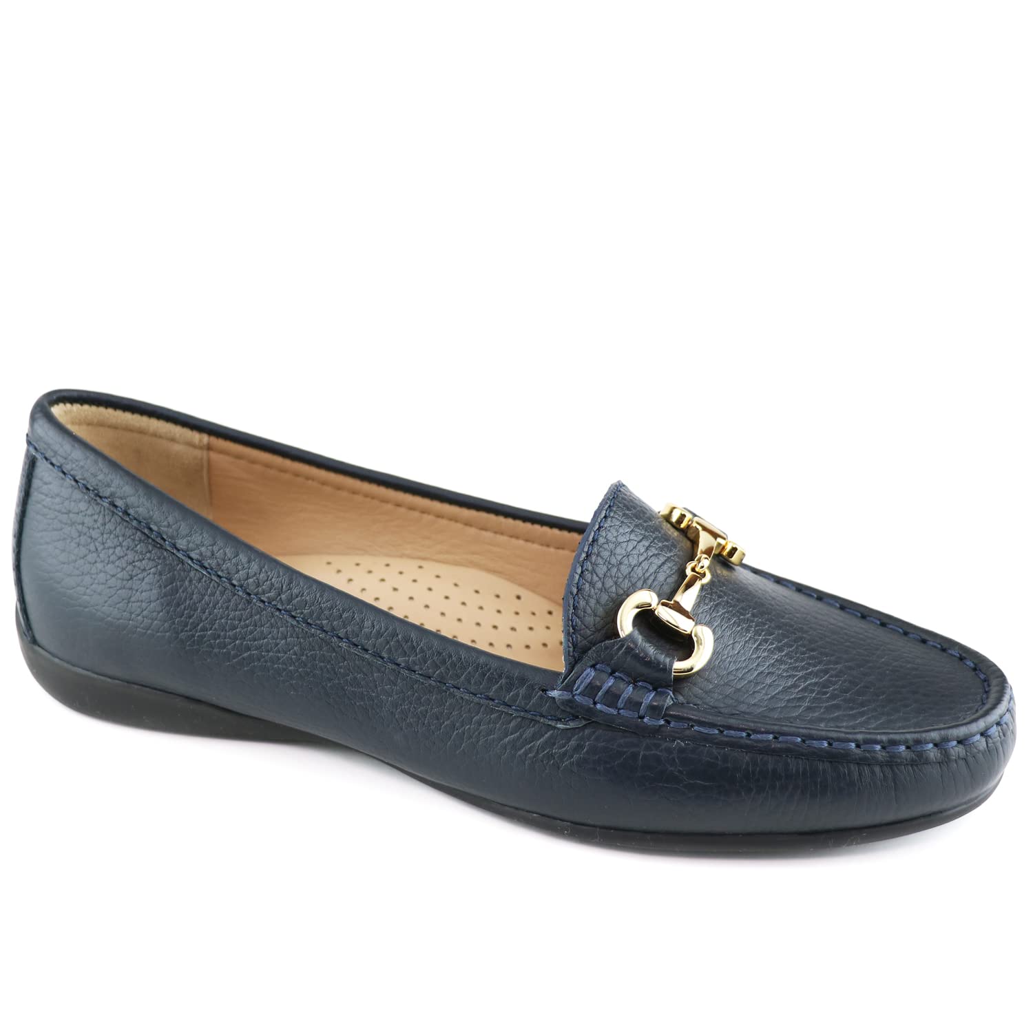 Genuine Leather Women's Slip On Buckle Loafers for Casual Wear
| Comfortable Genuine Leather Women's Loafers with Buckl